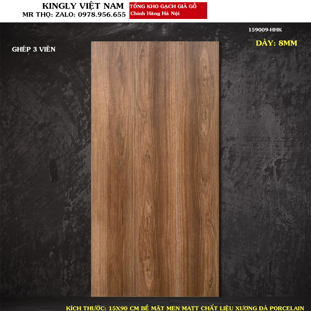 Gạch thẻ gỗ 15x90 Trung Quốc 159009
